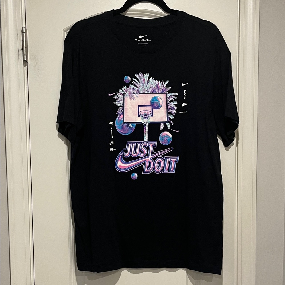 The Nike Tee - Vibrant Tropical Basketball Scene